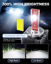 SUPAREE D1S LED fényszóró izzó, 6000K fehér, 35W, Canbus kompatibilis, 2 db 2