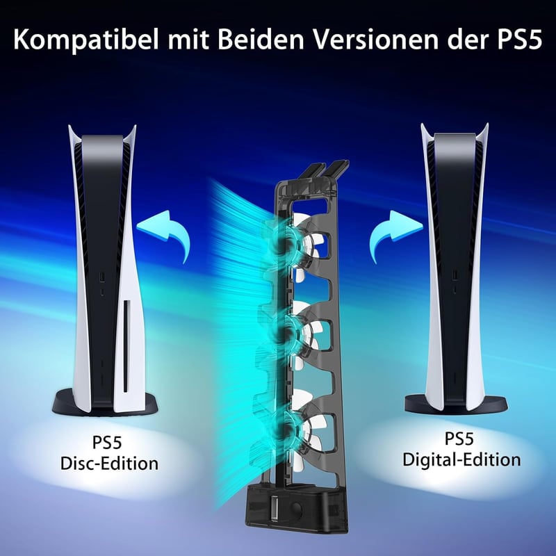 PlayStation 5 Hűtőventilátor LED Világítással - NexiGo PS5 Konzolhűtő