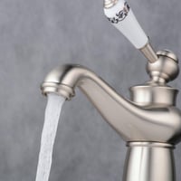Beelee Elegáns Fürdőszobai Csaptelep - Szálcsiszolt Nikkel, Egykaros Mosdócsap 5