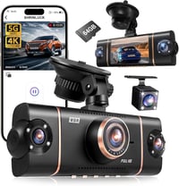 Bfhdbdt 4 csatornás első hátsó autós dash cam 4K+1080P, 360 fok, 64GB SD, 4x140, 8 IR, G szenzor, ciklikus rögzítés, parkolásfigyelő, WiFi 1