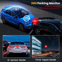 Bfhdbdt 4 csatornás első hátsó autós dash cam 4K+1080P, 360 fok, 64GB SD, 4x140, 8 IR, G szenzor, ciklikus rögzítés, parkolásfigyelő, WiFi 5