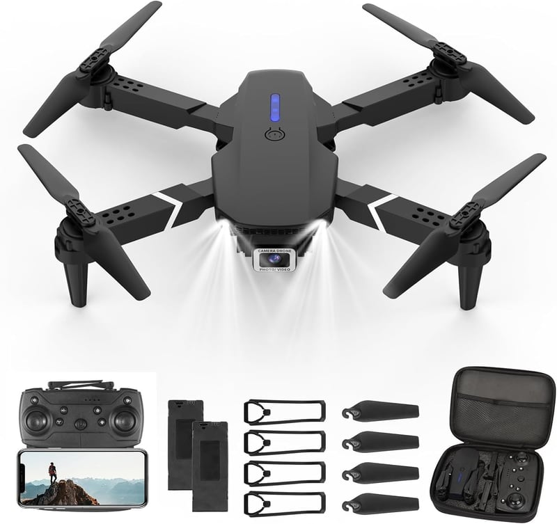 Mini dron Bfhdbdt so 4K kamerou, 2 batériami a taškou pre začiatočníkov
