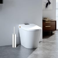BGL 304 Rozsdamentes Acél WC Kefe Tartó Kerek Hosszú Chrome Finish 4