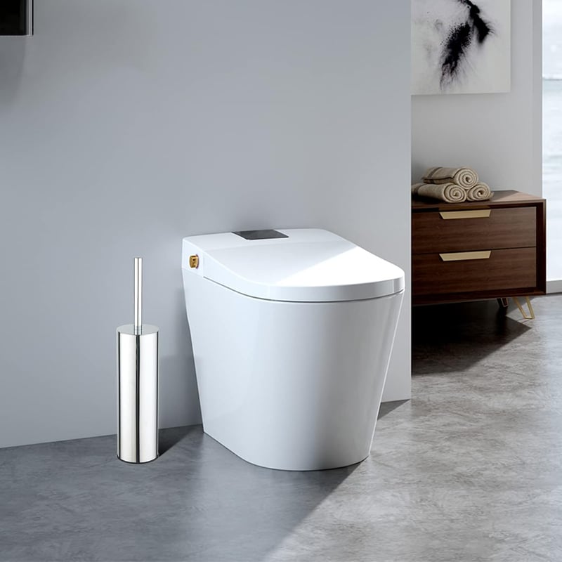 BGL 304 Rozsdamentes Acél WC Kefe Tartó Kerek Hosszú Chrome Finish