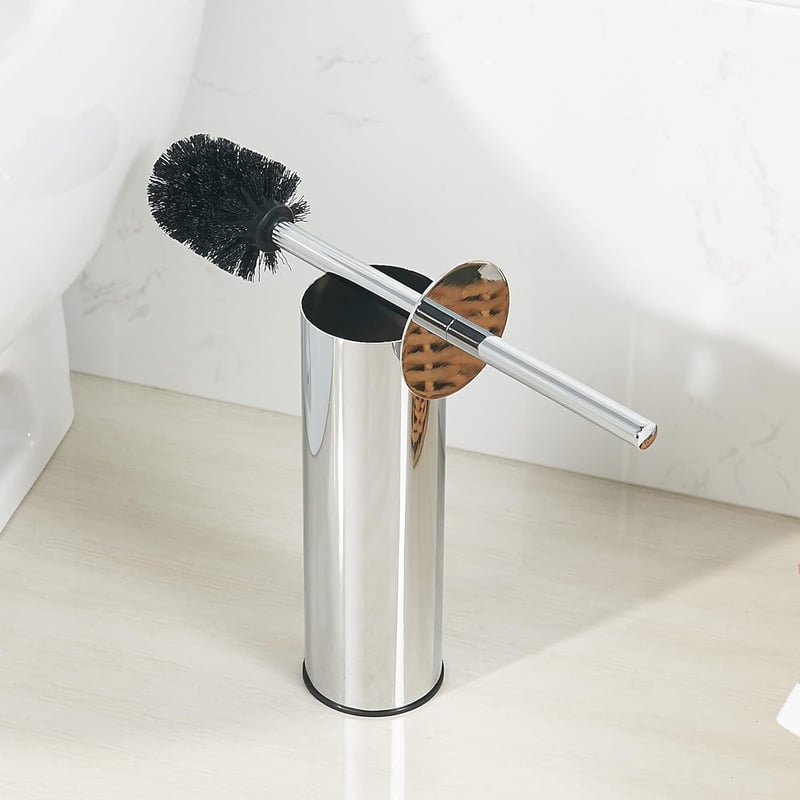 BGL 304 Rozsdamentes Acél WC Kefe Tartó Kerek Hosszú Chrome Finish