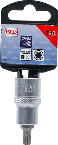 BGS 4372 Hlavica s bitom 1/2" (12,5 mm) T-Star T40 Torx, dĺžka 53 mm, bez otvoru, 1 ks 3
