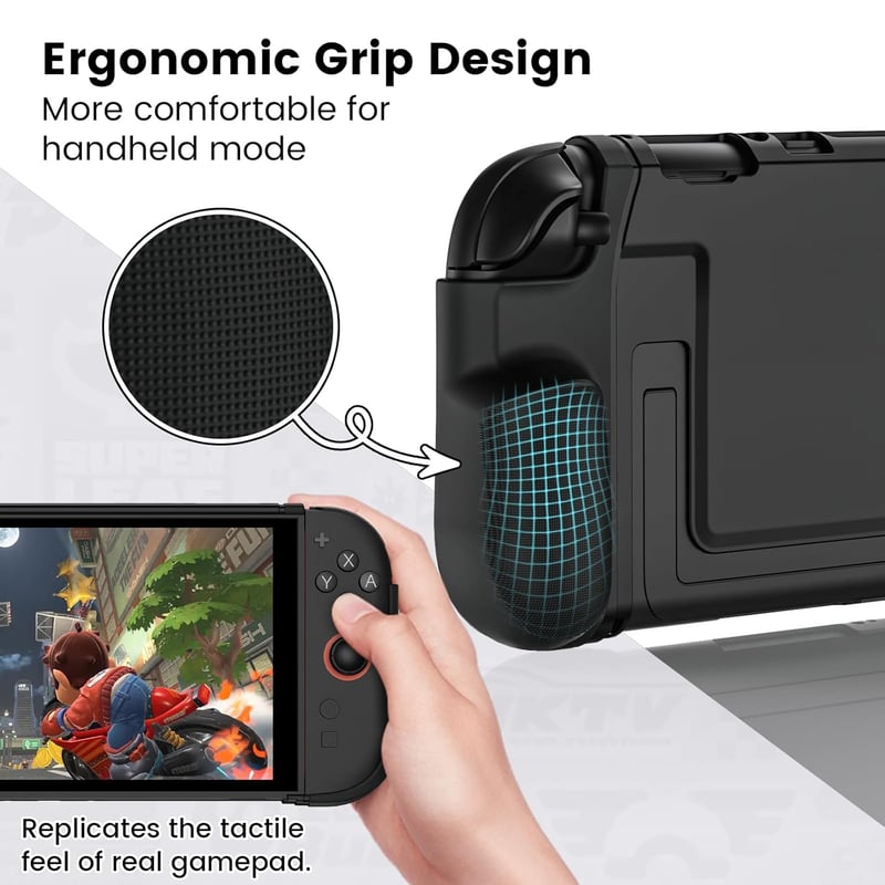 BHGift Nintendo Switch 2 ultravékony tok ergonomikus fogantyúval, dokkolható TPU hüvely