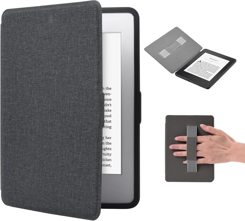 BHHB Kindle 11. generáció (2024/2022) tok csuklópánttal, 6" e-olvasóhoz, auto alvás/ébredés