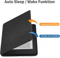 BHHB Kindle 11. generáció (2024/2022) tok csuklópánttal, 6" e-olvasóhoz, auto alvás/ébredés 5