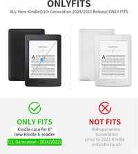 BHHB Kindle 11. generáció (2024/2022) tok csuklópánttal, 6" e-olvasóhoz, auto alvás/ébredés 2