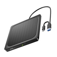 Externá DVD mechanika BHHB, USB 3.0 a USB-C, CD DVD±RW vypaľovačka a čítačka, ultratenký dizajn, kompatibilná s notebookmi, PC, MacBookmi, iMacmi, systémami Windows, Linux a MacOS, povrch z brúseného kovu 1