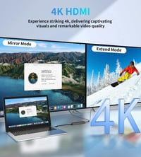 BHHB M80 USB-C Hub - HDMI 4K, PD 100W, USB-A 3.0, 5 az 1-ben - fekete 6