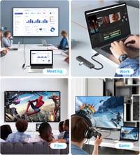 BHHB M80 USB-C Hub - HDMI 4K, PD 100W, USB-A 3.0, 5 az 1-ben - fekete 7