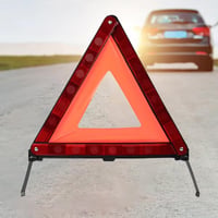 BHHBMT Piros Figyelmeztető Háromszög Autóhoz Összecsukható Reflektoros Vészhelyzeti Jelzőtábla ECE R27 Szabványos 5