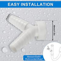 BHHTBB Mosogatógép Mosógép Lefolyó Adapter Y Elosztó 1 Hüvelyk 40mm Cső 19-23mm Bemenet Tömlőbilinccsel 4