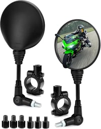BHHTBB Motoros Visszapillantó Tükör E-Jeles Univerzális Kerek Kormányvég Tükör M8 M10 Menettel 360° Forgatható Roller ATV Motorkerékpár 1