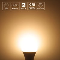 BHMAOYN 7W LED izzó E27 12V 24V napelemes rendszerhez, meleg fehér 3000K, 3 darab 3