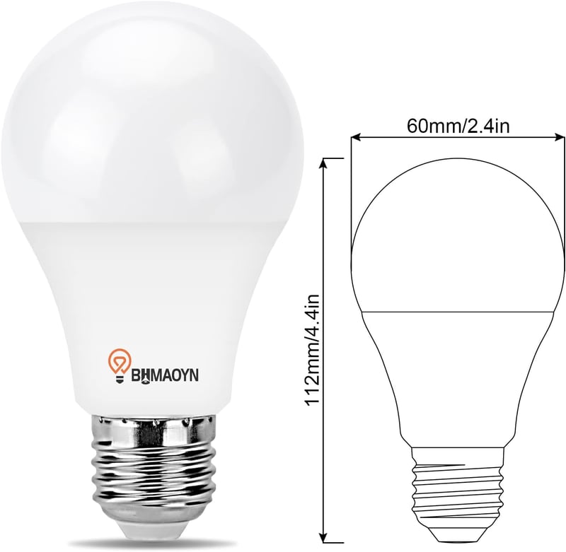 BHMAOYN 7W LED izzó E27 12V 24V napelemes rendszerhez, meleg fehér 3000K, 3 darab