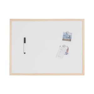 Bi-Office Budget magnetska bijela ploča s drvenim okvirom - 60x45 cm