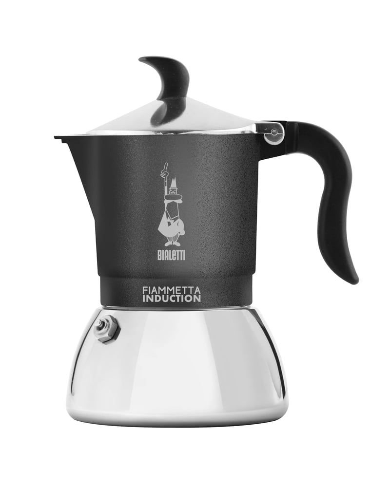 Bialetti Fiammetta indukcijsko kuhalo za kavu, 4 šalice (150 ml), za sve vrste štednjaka, elegantan dizajn, siva