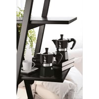 Bialetti Moka Color moka kafetijera za 3 šalice (130 ml) aluminijska crna - Talijanska tradicionalna moka posuda za espresso 2