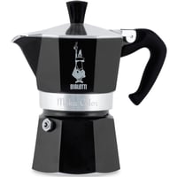 Bialetti Moka Color moka kafetijera za 3 šalice (130 ml) aluminijska crna - Talijanska tradicionalna moka posuda za espresso 1