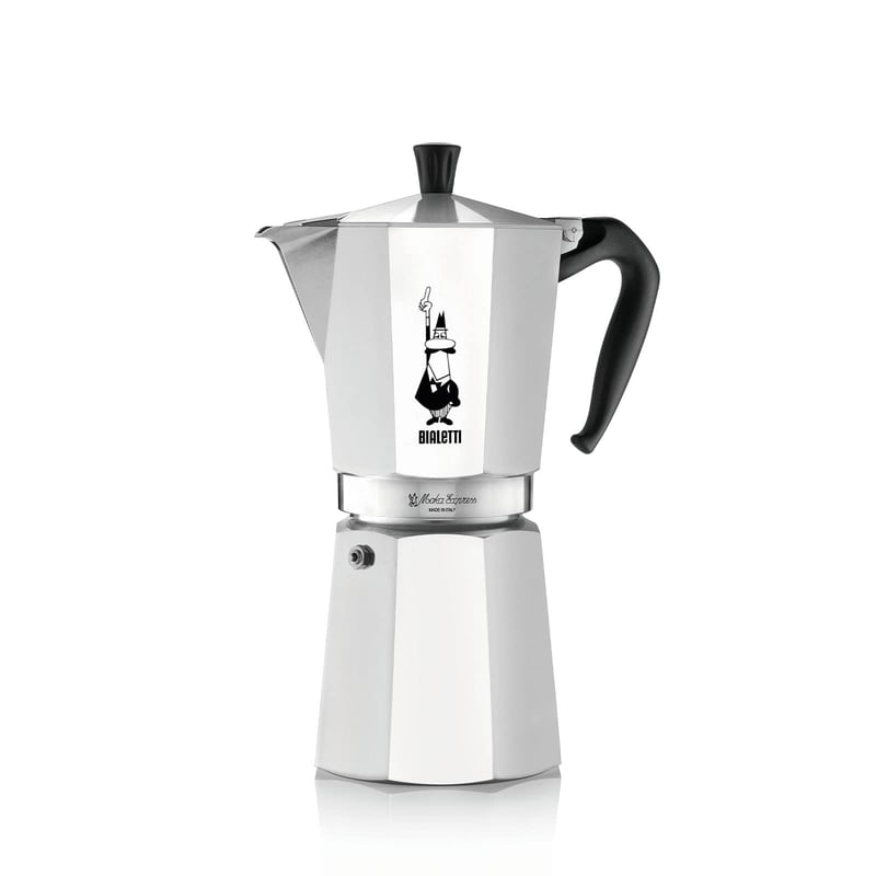 Kávovar Bialetti Moka Express na 18 šálok (800 ml) – hliníkový, strieborný, na plynový a elektrický sporák, nie je vhodný na indukciu