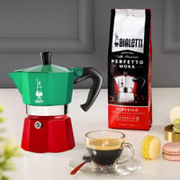 Bialetti Moka Express 5322 Alumínium Kávéfőző Zöld/Piros - 3 cups 3