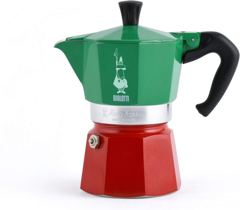 Bialetti Moka Express 5322 Alumínium Kávéfőző Zöld/Piros - 3 cups
