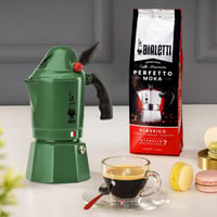 Cafetieră Bialetti Moka Express Alpina 3 cești (130 ml) Aluminiu Verde pentru plită cu inducție 2