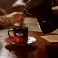 Bialetti Moka Express Stranger Things kafetijera za 6 šalica (270 ml) sa svirajućim gumbom na poklopcu i USB-C punjenjem, crna 7