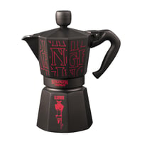 Bialetti Moka Express Stranger Things kafetijera za 6 šalica (270 ml) sa svirajućim gumbom na poklopcu i USB-C punjenjem, crna 2