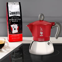 Kávovar Bialetti Moka Induction 2 šálky 100 ml červený 4