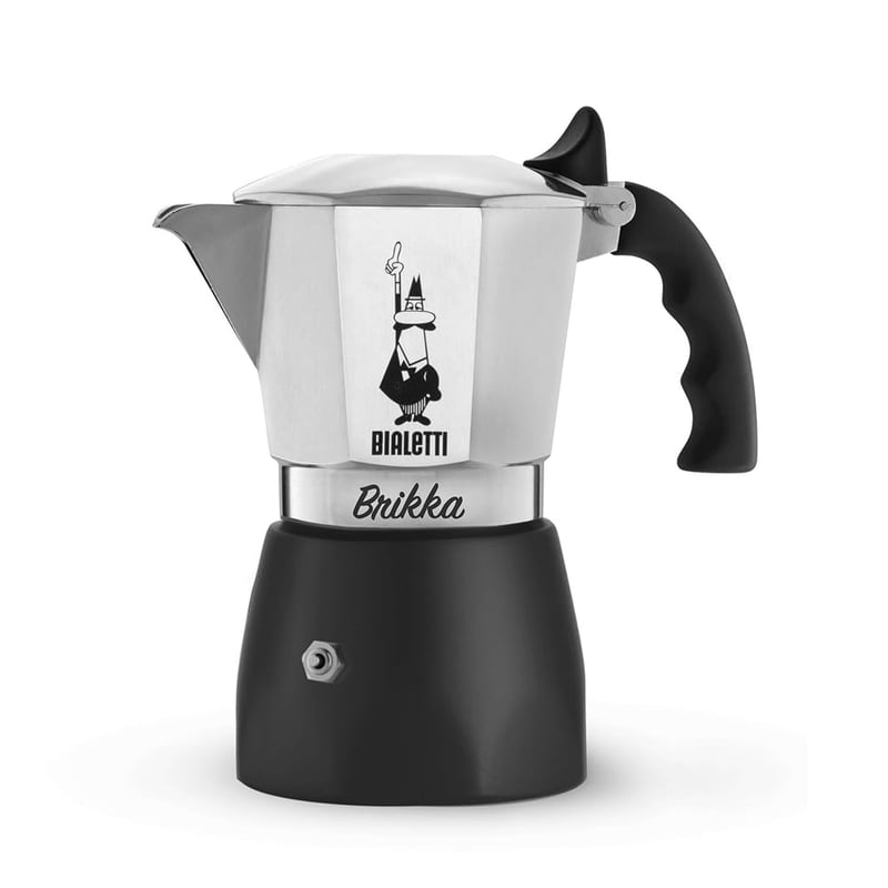 Bialetti New Brikka 2023 Moka kávovar pre 2 osoby, hliníkový kávovar na espresso s krémovou penou na sporák