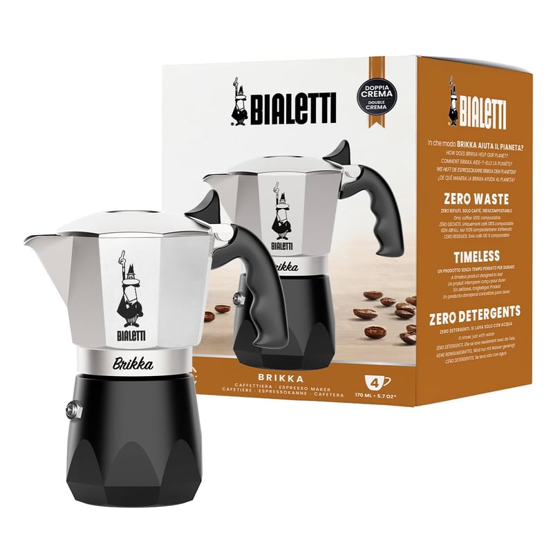 Bialetti New Brikka Moka kafetijera - aluminij - 4 šalice