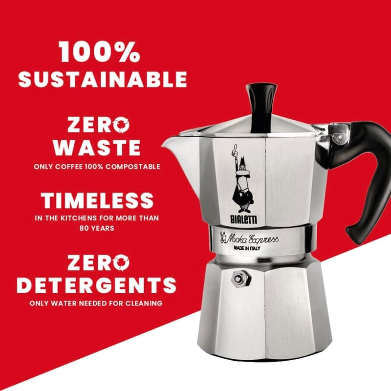 Bialetti Perfect Moka 3 csészés espresso készülék 130 ml alumínium - 3 cups + Perfetto Moka