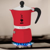 Bialetti Rainbow Moka Kávéfőző 3 Személyes Alumínium Espresso Készülék - 6-cup, Red 3