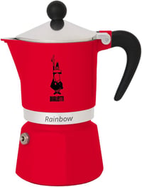 Bialetti Rainbow Moka Kávéfőző 3 Személyes Alumínium Espresso Készülék - 6-cup, Red 1