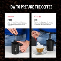 Manuálny napeňovač mlieka Bialetti Tutto Crema 160 ml, nepriľnavý hliník s dvojitým sitkom pre krémovú mliečnu penu, čierny 6