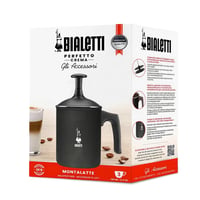 Manuálny napeňovač mlieka Bialetti Tutto Crema 160 ml, nepriľnavý hliník s dvojitým sitkom pre krémovú mliečnu penu, čierny 2