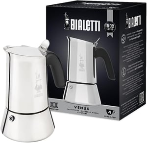 Cafetieră moka Bialetti Venus Induction, inducție, oțel inoxidabil, 4 cești
