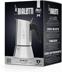 Bialetti Venus Indukciós Moka Kanna Rozsdamentes Acél 4 Csészés - 4 cups, New Venus 2