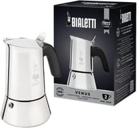 Bialetti Venus Moka Kanna Rozsdamentes Acél 2 Személyes 85ml Gázhoz Elektromos Főzőlaphoz - 2 cup, New Venus 1