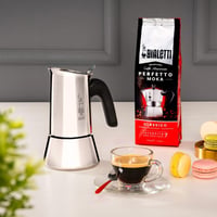 Bialetti Venus Moka Kanna Rozsdamentes Acél 2 Személyes 85ml Gázhoz Elektromos Főzőlaphoz - 2 cup, New Venus 2