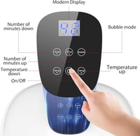BIBARAJM Elektromos Lábfürdő Masszírozóval - LED Kijelzős Lábmasszírozó Gép Infravörös és Buborék Funkcióval, 48°C-ig Állítható Hőmérséklet 7