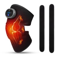 Aparat de masaj pentru genunchi BIBIRE cu termoterapie și vibrații, ameliorarea durerilor articulare, pentru coate, umeri, ligamente și întinderi musculare, două curele reglabile, pentru uz casnic 8