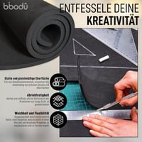 BIBODU EVA Hab Tekercs 10 mm Fekete - 99x37 cm Cosplay Barkács Hab 80 kg/m3 Sűrűség DIY Kézműves Projektek 4