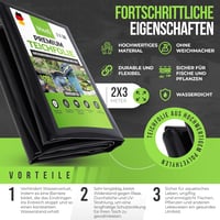 BIBODU PVC tófólia halastóhoz, szökőkúthoz - fekete - 2x3 m - 0,2 mm 2