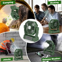 BIBURY Kemping Ventilátor LED Lámpával - 10000mAh Akkumulátoros Asztali Ventilátor Távirányítóval, 4 Sebességgel, Időzítővel, Powerbank Funk 7