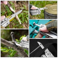 BiBURY összecsukható rozsdamentes acél multitool fogó ollóval és csavarhúzóval 7